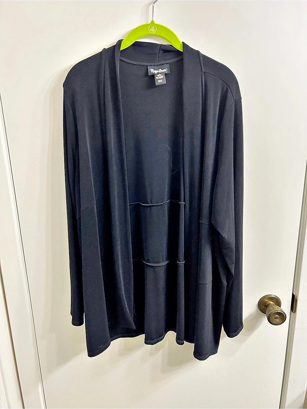 Magic Woman Black Open Front Cardigan Size XL (18/20) Like New